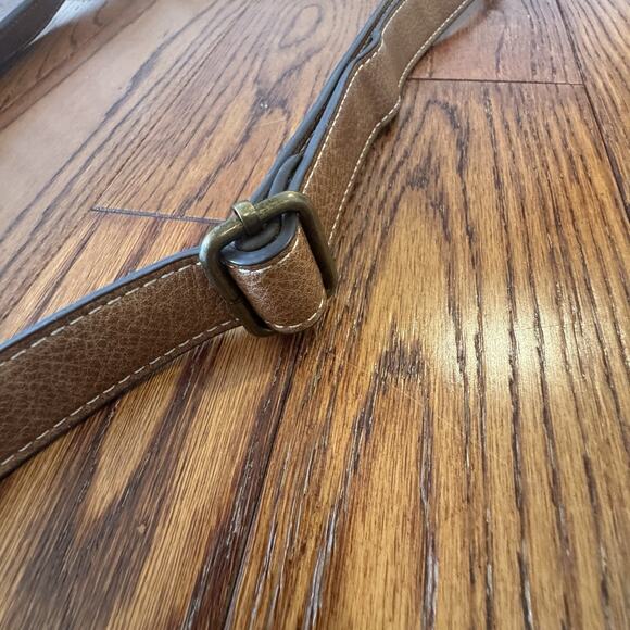 B.O.C Born Concept Brown Weave Crossbody Handbag Purse Long Adjustable Strap Zip - Picture 13 of 16